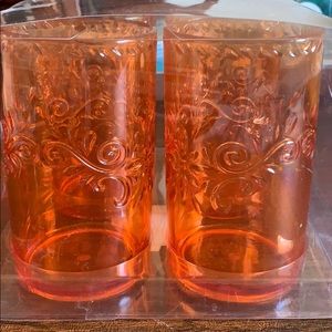 NWT Summer Outdoor acrylic 18oz cooler glasses (4)